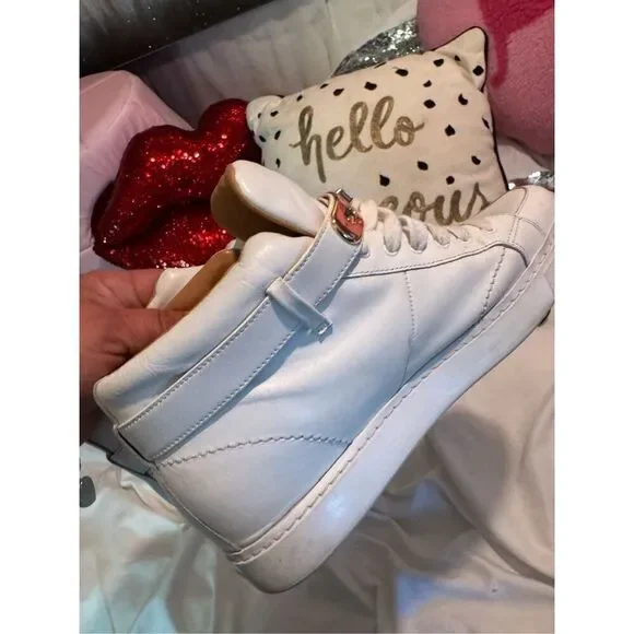 Coach unisex white leather Richmond high Top Fashion Sneaker size 9B(7 mens) - Picture 11 of 11